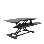 Loctek Eco Ergonomic With Ergonomics Standing Anti-Fatigue Mat Deskalator Workstation, - Work Surface 880x415mm, Removable Keyboard Tray Size 880x308mm, Height Adjustable 120-500mm, Stroke 380mm, Load Capacity 15kg, Black