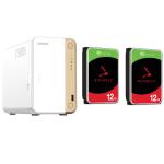 QNAP TS-262 2- Bay NAS with 2x 12TB NAS HDD Bundle