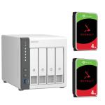 QNAP TS-433 4-Bay NAS with 2x 4TB NAS HDD Bundle