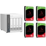QNAP TS-433 4-Bay NAS with 4x 10TB NAS HDD Bundle