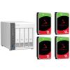QNAP TS-433 4-Bay NAS with 4x 12TB NAS HDD Bundle