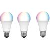AM NewTechnologies WiFi LED RGB+CCT E27, 9W, Dimmable, Smart Light Bulb (3 Pack) Bio-Rhythm Lighting Via Tuya App Remote Control Enabled 180 degrees Beam Angle (2 Years Warranty)