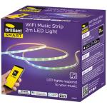Brilliant Smart Smart WiFi Music LED Strip (2m) RGB+White LED strip responds to your music/sound