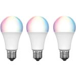 Brilliant Smart WiFi LED RGB E27, 800 Lumens Smart Light Bulb (3 packs), 9W, Dimmable, Bio-Rhythm Lighting Via BrilliantSmart App Remote Control Enabled 220 degrees Beam Angle