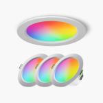 Nanoleaf Essentials Matter WiFi LED RGB Smart 3.5" Downlight (4 Pack) for Cutout: 90mm Max Lumens 900lm, RGB, Colour adjustable and Dimmable Remote Control Enabled 2 Years Warranty