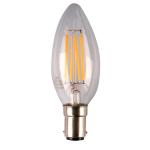 SAL LED LAMP CANDLE 4W NW B15 DIMMABLE 450 Lumens 240VAC 80CRI CLR  Filament 95mm L x37mm Dia Sunny Australia Lighting LED lamp