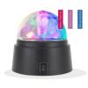Sansai QL-8101 LED Crystal Ball Disco Light Battery Powered Mini LED Party Disco Light Spinning Rotating Indoor 9cm