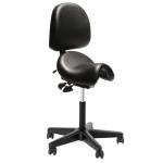 BURO Seating BAMBACH SADDLE SEAT WITH BACK BLK VINYL