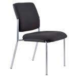 BURO Seating LINDIS CHAIR BLACK W/ARMS REFL/SLVR