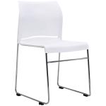 BURO ENVY STACKING CHAIR WHITE REFLECTICE  SILVER - Minimum order Qty = 4