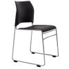 BURO Seating MAXIM CHAIR PP BLACK / BLACK VNL & FRAME R/SILVER - Minimum order Qty = 4