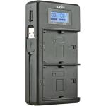 Jupio JDC2011  USB Dedicated Duo Charger with LCD for Sony NP-F550/F750/F970 Batteries