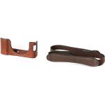 SmallRig Leather Half Case Kit for FUJIFILM X100VI (Brown) - Removable Shoulder Strap