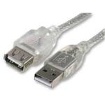 8Ware UC-2002AAE USB 2.0 USB-A Extension Cable - 2m - Transparent