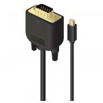 Alogic MDP-VGA-02-MM Mini DisplayPort Male to VGA Male Cable - 2m - Black