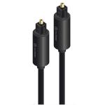 Alogic Toslink Cable - 2m - Black Premium Digital Audio - Fibre