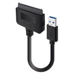 Alogic U30AS25 Adapter Cable USB 3.0 USB-A Male to SATA Male for 2.5" Hard Drive - Black