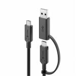 Alogic Elements Series ELCCA3212-BK USB-C to USB-C C & USB-A Cable - 1.2m