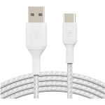 Belkin BoostCharge Braided USB-A to USB-C Cable - 1m - White