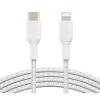 Belkin BoostCharge Braided USB-C to Lightning Cable - 1m - White
