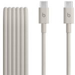 Beats USB-C to USB-C Woven Cable (1.5 m) - Surge Stone - Fast Charging and Data Transfer- Tangle-Free Woven Design- Compatible with USBC Devices - Automatic Voltage Regulation