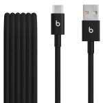 Beats USB-A to USB-C Woven Cable (1.5 m) - Bolt Black - Fast Charging and Data Transfer- Tangle-Free Woven Design- Compatible with USBC Devices - Automatic Voltage Regulation