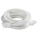 CMS Electracom TAG Soft Wiring Interconnecting Leads Cable In Flex Conduit - 20A - 7000mm - White Plastic conduit, 3 Core - Starter, 20A interconnecting lead in flex conduit with heat shrunk boots