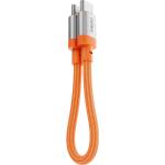 CUKTECH 240W 6A 15cm USB-C to USB-C Magnetic Ports Fast Charging Braided Cable - Orange - Max 240W Ouput - Magnetic Suction Port Design- Built-in E-Marker Intelligent Chip- - Fast Charging iPhone, iPad,MacBook, Samsung Phones - Suppport Xia