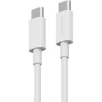 CUKTECH 100W 5A 1.5m USB-C to USB-C Fast Charge Cable - White - Max 100W output - Home, Office, & Bedside Use
