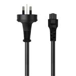 Cruxtec 3Pin Male to IEC-C5 Clover Shaped Female Power Cable - 1m -  SAA Approved - AU/NZ