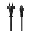Cruxtec 3Pin Male to IEC-C5 Clover Shaped Female Power Cable - 2m - SAA Approved - AU/NZ