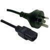 Cruxtec 3Pin Plug to IEC-C13 Female AC Power Cable - 3m - Black 10A - SAA Approved - 1.0mm Copper Core