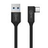 Cruxtec 90 Degree Angle USB-A to USB-C VR Cable - 3m Compatible with Oculus Link Cable / Quest 2