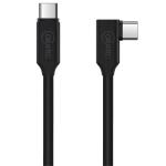 Cruxtec 90 Degree Angle USB-C Fiber Optical VR Cable - 5m 10GB / PD60W - Compatible with Oculus Link Cable / Quest 2