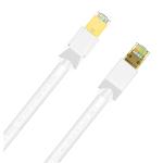 Cruxtec Cat8 Ethernet Cable - 2m - White 40Gb / SFTP Triple Shielding
