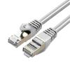 Cruxtec Cat7 Ethernet Cable - 3m - Ivory 10Gb / SFTP Triple Shielding / Oxygen Free Copper Conductor / Gold-Plated Connectors with Nickel-Plated Copper Shell / Fluke Test Passed