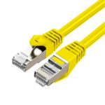 Cruxtec Cat7 Ethernet Cable - 3m - Yellow 10Gb / SFTP Triple Shielding / Oxygen Free Copper Conductor / Gold-Plated Connectors with Nickel-Plated Copper Shell / Fluke Test Passed