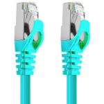 Cruxtec Cat7 Ethernet Cable - 50m - Green 10Gb / SFTP Triple Shielding / Oxygen Free Copper Conductor / Gold-plated RJ45 Connectors with Nickel-plated Copper Shell /  Fluke Test Passed
