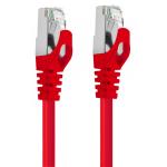 Cruxtec Cat7 Ethernet Cable - 10m - Red --  10Gb / SFTP Triple Shielding / Oxygen Free Copper Conductor / Gold-plated RJ45 Connectors with Nickel-plated Copper Shell /  Fluke Test Passed