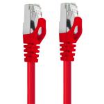 Cruxtec Cat7 Ethernet Cable - 50m - Red --  10Gb / SFTP Triple Shielding / Oxygen Free Copper Conductor / Gold-plated RJ45 Connectors with Nickel-plated Copper Shell /  Fluke Test Passed