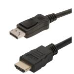 Digitus DK-340300-020-S DisplayPort to HDMI Cable - 2m Suitable for Connecting Computers to Monitors that do not have a DisplayPort (Flat Panel Televisions)