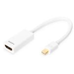 Digitus DB-340404-001-W mini DisplayPort v1.1 Male to HDMI Female Adapter - 15cm