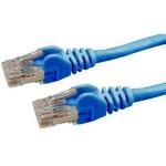 Dynamix PLE-C6A-PP Cat6 RJ45 Patch Lead - 30cm - Blue UTP - T568A - 250MHz - 24AWG - Slimline - Snagless - Gold Plated