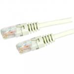 Dynamix PLW-C5E-1 1m Cat5e White UTP Patch    Lead (T568A Specification) 100MHz Slimline Moulding & Latch Down Plug