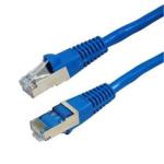 Dynamix PLE-AUGS-15 Cat6A RJ45 Patch Lead - 15m - Blue STP - Shielded - 10G - 500MHz - Slimline - Gold Plated