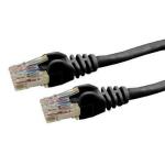 Dynamix PLK-C6A-1 Cat6 RJ45 Patch Lead - 1m - Black UTP - T568A - 250MHz - 24AWG - Slimline - Snagless - Gold Plated