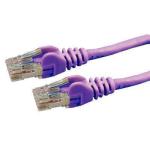 Dynamix PLP-C6A-PP Cat6 RJ45 Patch Lead - 30cm - Purple UTP - T568A - 250MHz - Slimline - Snagless - Gold Plated