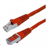 Dynamix PLR-AUGS-0 Cat6A RJ45 Patch Lead - 50cm - Red S/FTP - Shielded - 10G - 26AWG - 500MHz - Slimline - Gold Plated