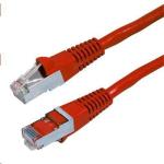 Dynamix PLR-AUGS-1H Cat6A RJ45 Patch Lead - 1.5m - Red STP - Shielded - 10G - 500MHz - Slimline - Gold Plated