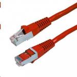 Dynamix PLR-AUGS-20 Cat6A RJ45 Patch Lead - 20m - Red S/FTP - Shielded - 10G - 26AWG - 500MHz - Slimline - Gold Plated